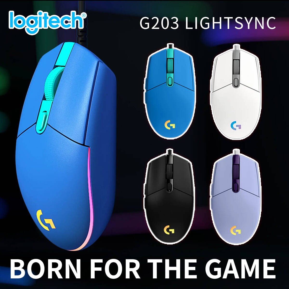 Logitech G203 LIGHTSYNC Wired  - Logitech Mouse G203 评论和价格