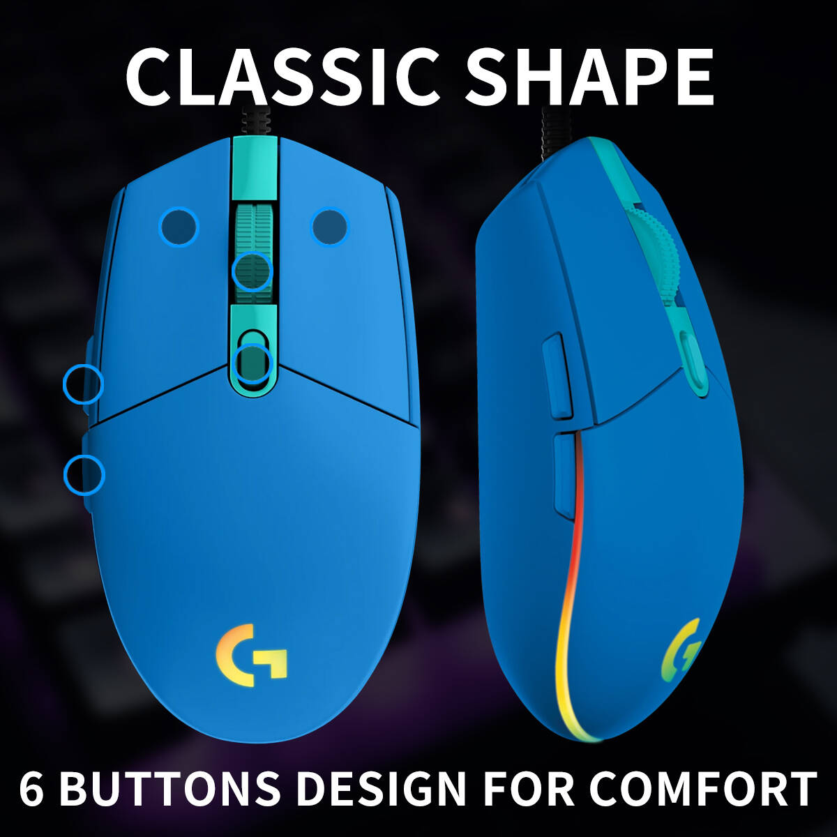 Logitech G203 LIGHTSYNC Wired  - Logitech Mouse G203 评论和价格