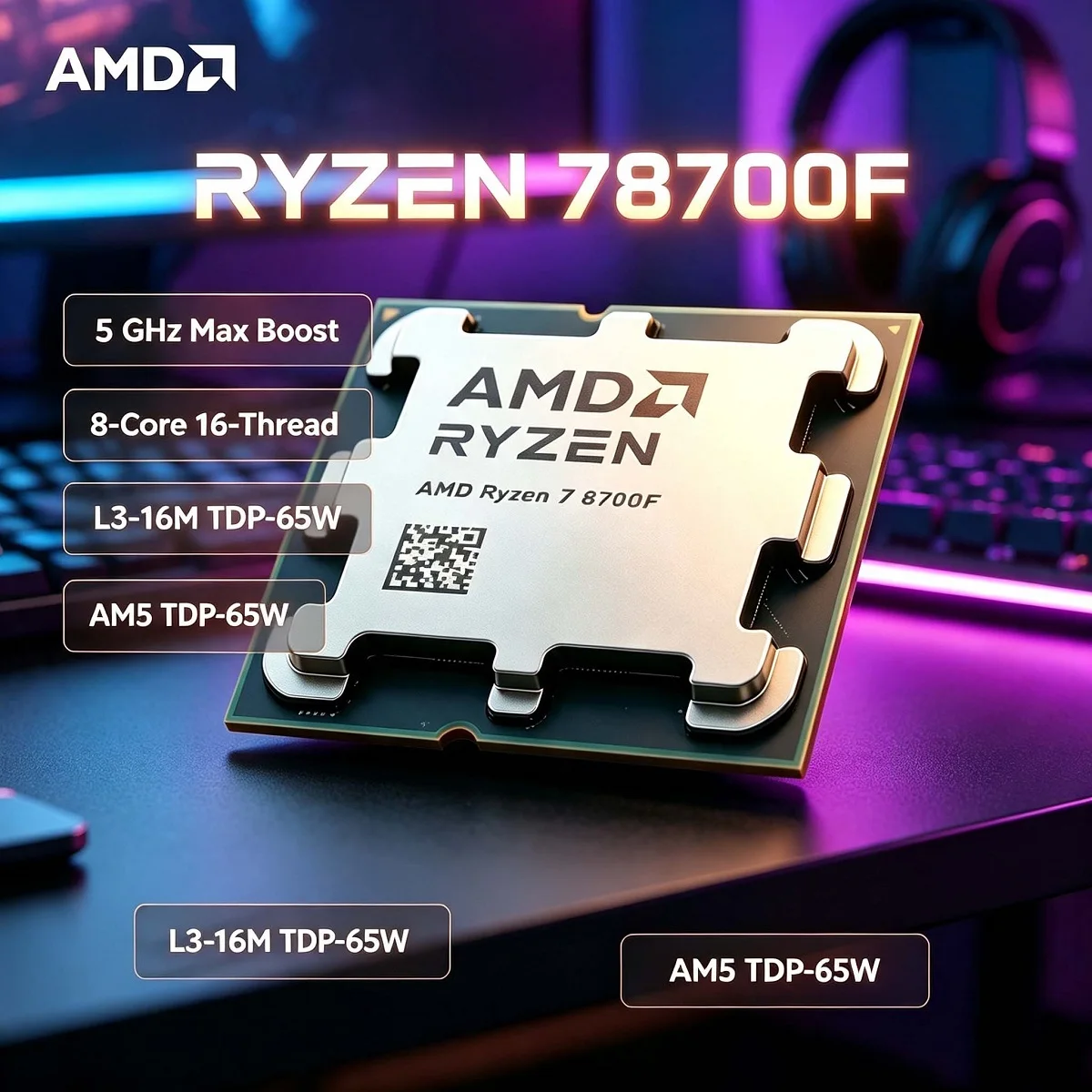 AMD Ryzen 7 8700F Desktop CPU  - Amd Cpu Ryzen 7 评论和价格