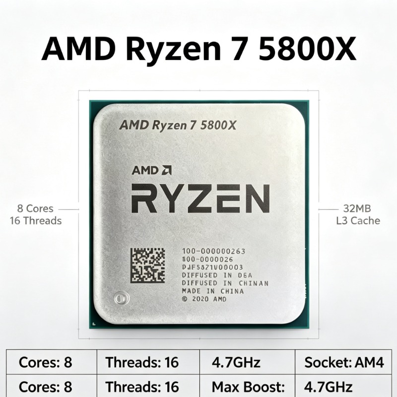 AMD Ryzen 7 5800X For AM4 Seri - Amd Cpu Ryzen 7 评论和价格